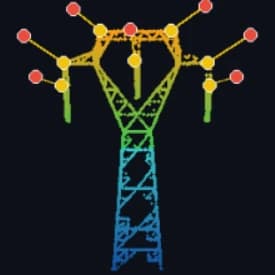 Portal suspension tower template with its photo stops