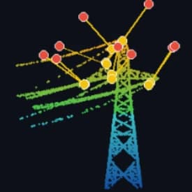 Angle tension tower template with its photo stops