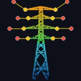 26 m double-circuit tower template with its photo stops